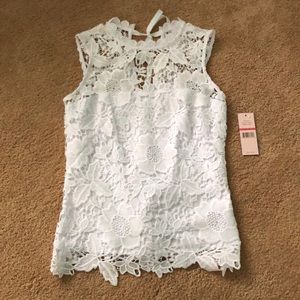 Nanette Lepore white lace tank top